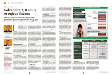 Solvabilité 2, IFRS 17 et enjeux fiscaux