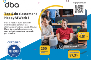 DBA dans le top 5 du classement HappyAtWork !